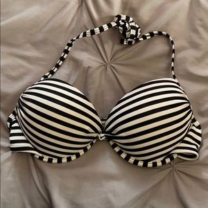 Xhileration Stripped Push-up Swimsuit Top